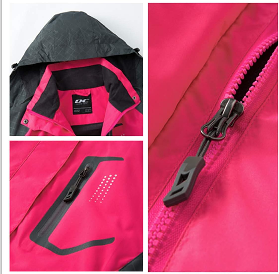 Diamond Candy Womens Rain Jacket Waterproof with Hood Lightweight Hiking Jacket : Clothing