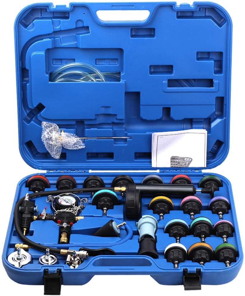 Water Tank Repair Tool Water Tank Leak Detector 28Pcs Universal Radiator Pressure Tester Cooling System Detector Kits