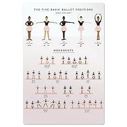 QSHPO The Five Basic Ballet Positions Metal Signs