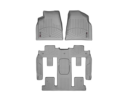 Weathertech Custom Fit Floorliner Gmc Acadia 2007 2013 Complete Set 1st 2nd 3rd Row Grey