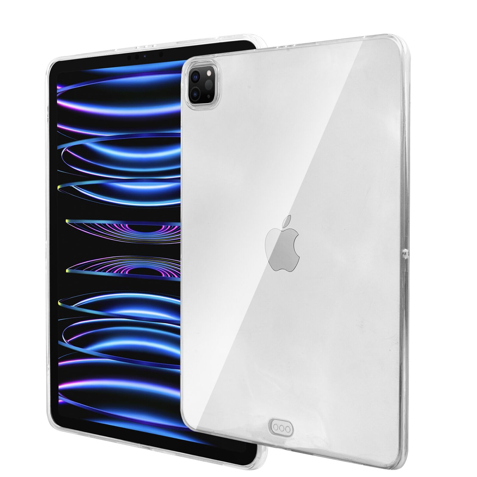Clear Case For iPad Pro 11 inch 2022, 2021, 2020 (4th, 3rd, 2nd Generation) Soft TPU Case, Transparent Back Cover, Supports Apple Pencil Charging