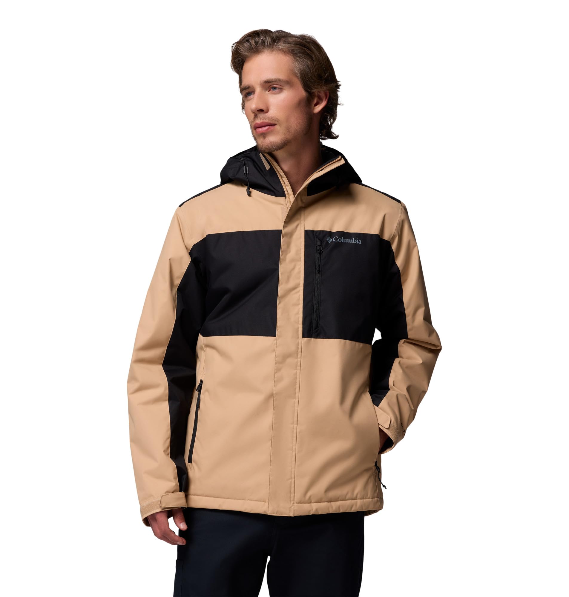 Columbia Mens Tipton Peak III Insulated Jacket, Canoe/Black, 6X