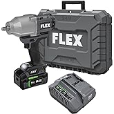 FLEX 24V Brushless Cordless 1/2-Inch 1,150 Ft-Lbs High Torque Impact Wrench Kit with 5.0Ah Lithium Battery and 160W Fast Charger - FX1471-1C