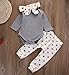 Lily.Pie Baby Girls 3pcs Outfits Bodysuits with Sweetheart Leggings Headband Toddler Clothes (12-18M, Sweetheart)