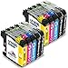 KINGWAY LC401 Ink Cartridges Replacement for Brother LC401 Ink Cartridges，LC401 Ink Cartridges Compatible with Brother MFC-J1010DW / MFC-J1012DW / MFC-J1170DW Printer(2Black/Cyan/Magenta/Yellow-5Pack)