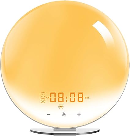 Amazon Co Jp Happy Harry 21年4月モデル ウェイクアップライト 目覚まし時計 光 目覚ましライト デジタル アラーム スヌーズ機能 Fmラジオ搭載 大音量 Led 日出 日没シミュレーション 段階調光 16段階音量調整 7色変換 ベッドサイドランプ 間接照明 快眠