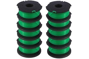 LUCKY SEVEN GH3000 Trimmer Replacement Spools Compatible with Black and Decker SF-080 LST540 Weed Eater, 20ft 0.080 inch GH3000R LST540B LST540 Edger Refills Parts, SF O80 Auto-Feed Single Line Cord (10 Pack)
