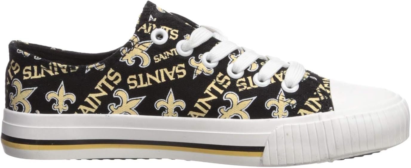 FOCO NFL Womens Low Top Repeat Print Canvas Shoe: New Orleans Saint : Clothing