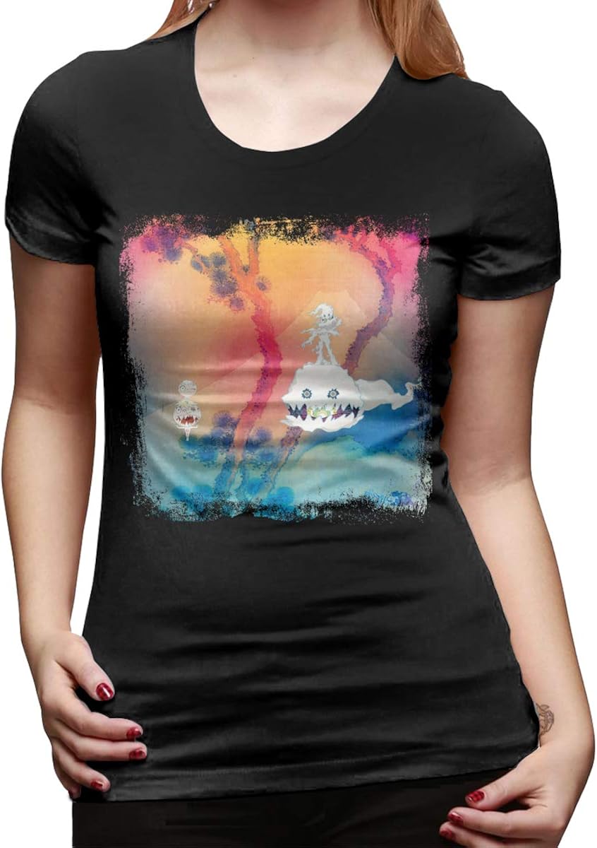 Amazon Com Kanye West Kids See Ghosts Shirt Women T Shirt Basic Round Neck Short Sleeve Casual Tshirts Tops Clothing