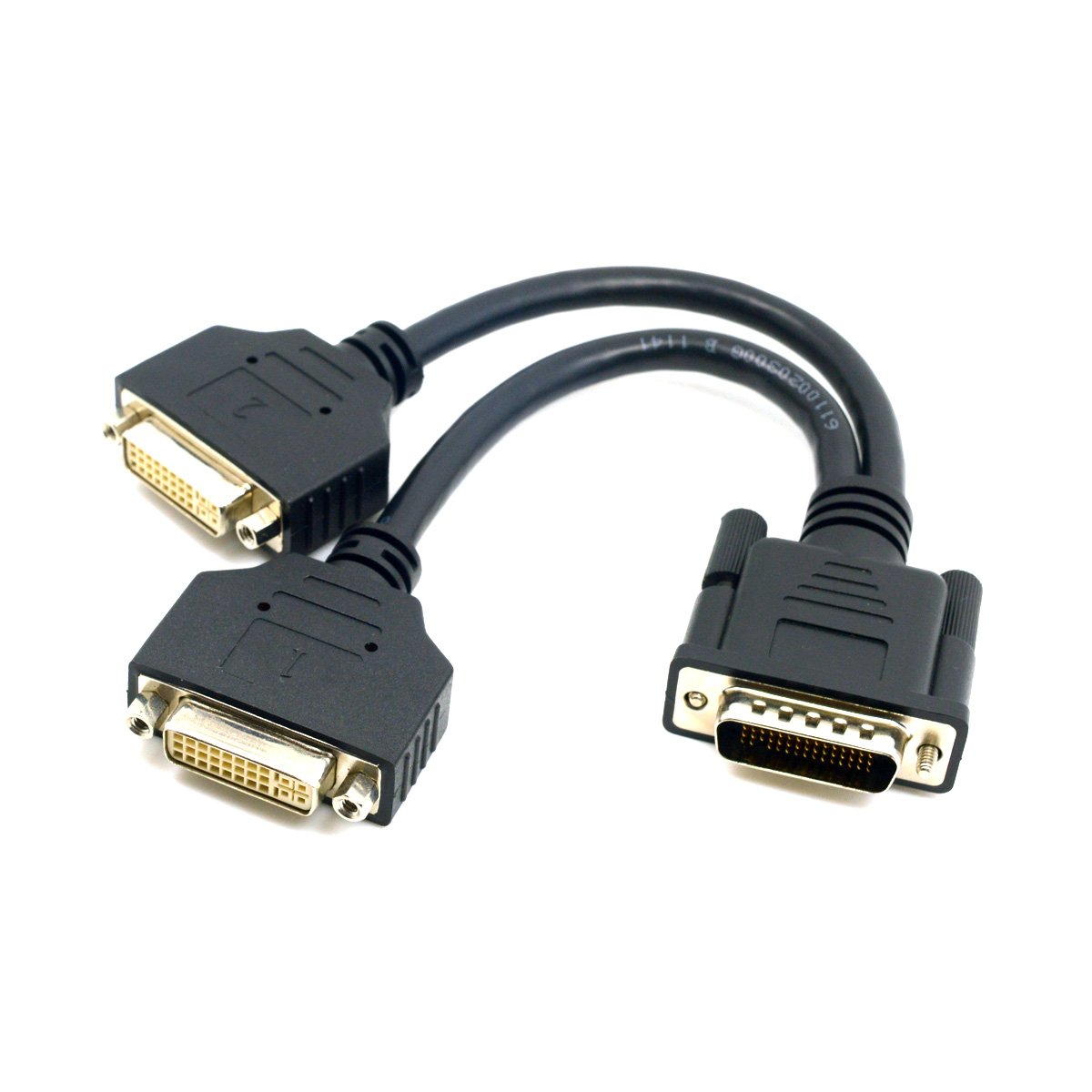 CY DMS-59 Male to Dual DVI 24+5 Female Female Splitter Extension Cable for Graphics Cards & Monitor