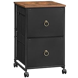 HOOBRO 2 Drawer Mobile File Cabinet, Rolling