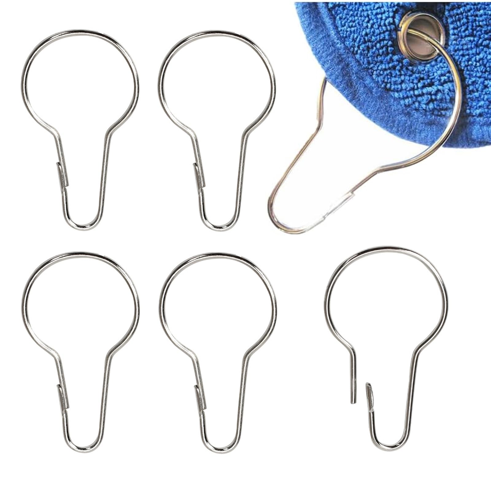 TNBSGH 5 Pcs Golf Towel Hook Set, Small Golf Towel Stainless Steel Golf Towel Holder Golf Accessory for Easy Attachment of Towels, Silver