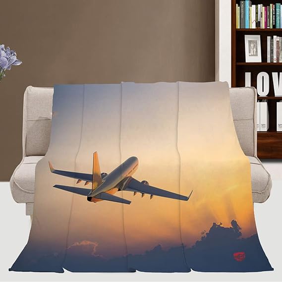 MinGz Airplane Unique Custom Flannel Blankets，Blanket