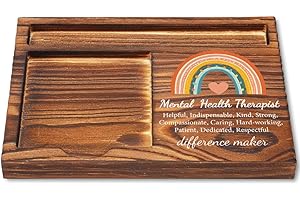 CWGOTC Mental Health Therapist Gifts, Wooden Sticky Note Holder, Appreciation Gift for Mental Health Professionals, Thoughtful Thank You Gift for Counselors, Psychologists, Social Workers YCB108