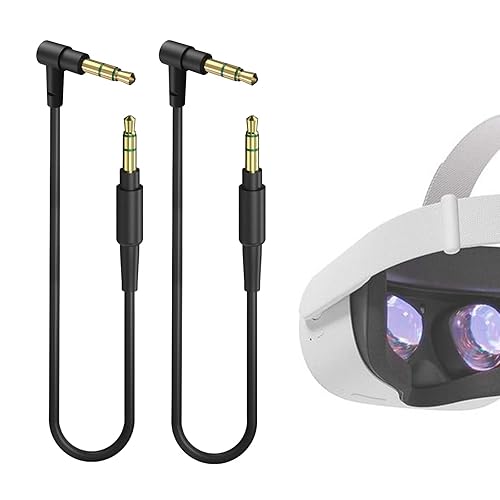 Geekria VR Short Audio Cable Compatible with Oculus Quest 2, HTC
