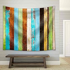 Vintage Rough Wood Plank Abstract for Background - Fabric Wall Tapestry Home Decor - 51x60 inches