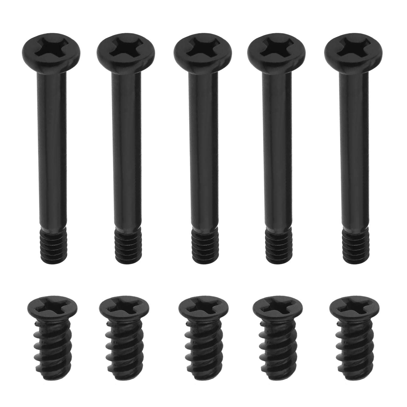 VGOL 100PCS Computer Case Fan Screws Kit PC Fan Screws Housing Radiator Screws Computer Chassis Fan Components 50PCS #6-32x30mm & 50PCS M5x10mm Black