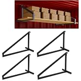 4-Pack Heavy Duty Shipping Container Shelving | Shipping Container Shelf Brackets, Powder Coated Steel, 1300 lbs Cargo Shelves in Trailers &amp; Storage Units, Easy Assembly