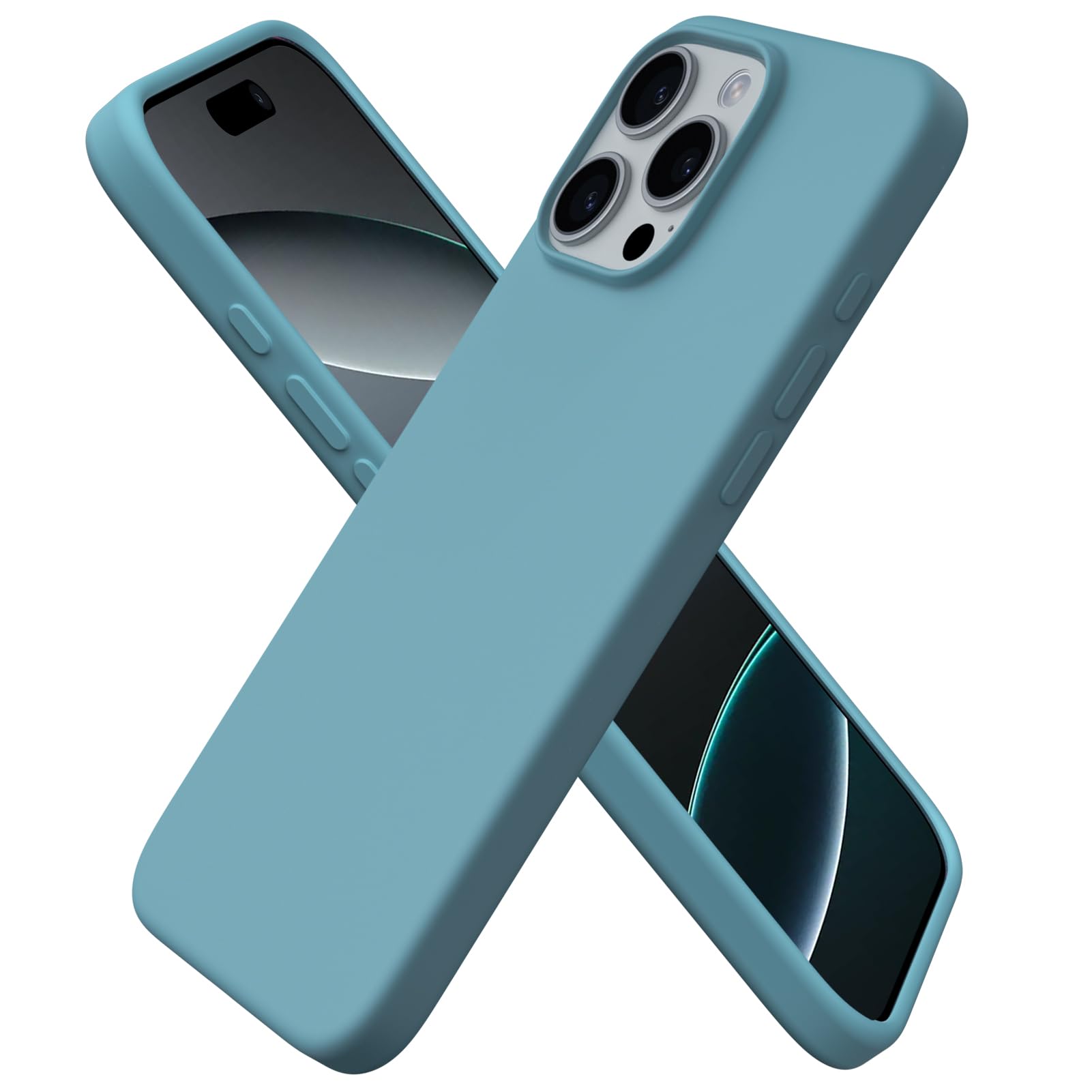 Photo 1 of ORNARTO Compatible with iPhone 16 Pro Max Case 6.9", Slim Liquid Silicone 3 Layers Soft Gel Rubber Shockproof Protective Case with Anti-Scratch Microfiber Lining-Cactus