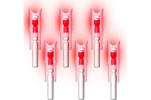 LINPENG 6PCS Lighted Nocks for Crossbow Bolts with 0.300"/ 7.62mm Diameter,Screwdriver Included