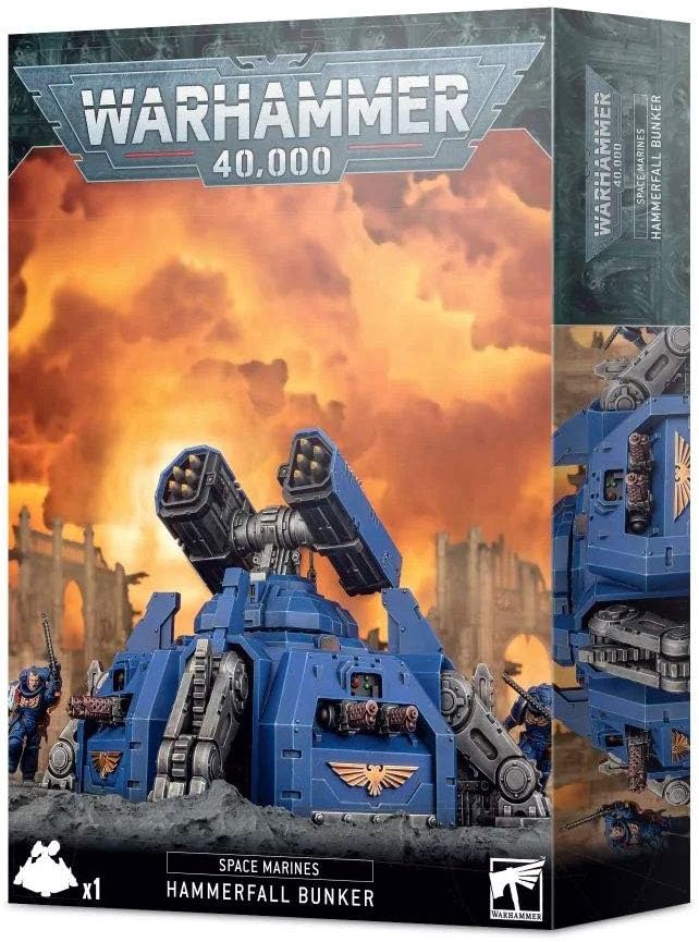 Games Workshop Warhammer 40k - Space Marine Bunker Hammerfall, R.blue, 6 inches (W) x 10 inches (L) x 12 inches (H)