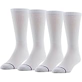 MediPEDS Men's 8 Pack Diabetic Crew Socks with Non-Binding Top