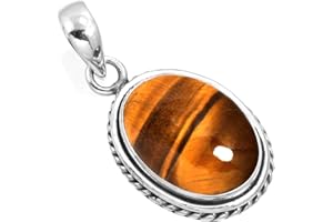 JEWELOPORIUM 925 Sterling Silver Handmade Pendant for Women 12x16 Oval Gemstone Statement Jewelry for Gift (99548_P)