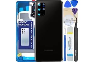 LUVSS for Samsung Galaxy S20+ Plus SM-G986 G985 Back Screen Glass Replacement Cover + Camera Glass + Repair Manual DIY Tools 