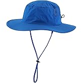 Home Prefer UPF50+ Mens Sun Hat Wide Brim Fishing Hat Womens UV Protection Cap Breathable Mesh Safari Gardening Bucket Hat