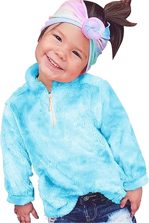 baby girl sherpa pullover