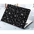 KEROM Diamond Case for MacBook Pro 13 inch 2024-2016 M2 M1 A2338 A2289 A2251 A2159 A1989 A1706 A1708, Luxury Bedazzled Bling Shiny Sparkle Glitter PU Leather Hard Shell Case & Keyboard Cover, Black