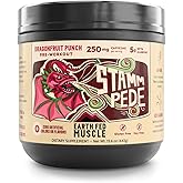 Earth Fed Muscle Stammpede Pre Workout – Dragon Fruit Punch, Clean Energy, Focus, Muscle Support, No Fillers or Artificial Flavors, 30 Servings