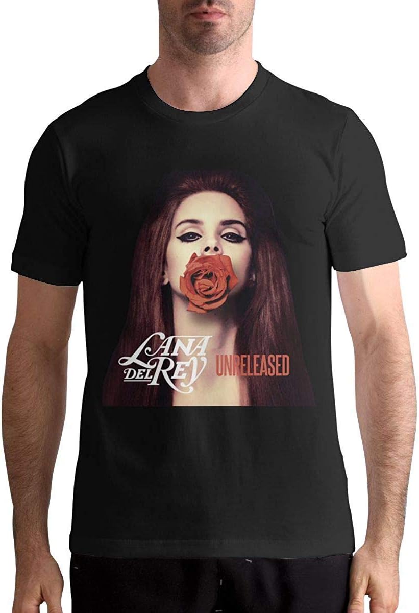 Men Lana Del Rey Music Band Short Sleeves T Shirt Gift Black