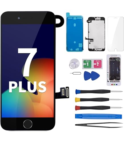 Amazon.com: for iPhone 7 Plus (5.5 inch Black) Retina HD LCD Glass