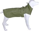 MAMORE Adjustable Waterproof Dog Raincoat Reflective Strips X-Small Green
