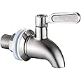 Ceaeso Beverage spigot beverage dispenser spigot replacement glass jar and beverage dispenser stainless steel spigot, stainless steel faucet for lead-free water dispenser, fits 5/8 inch opening.
