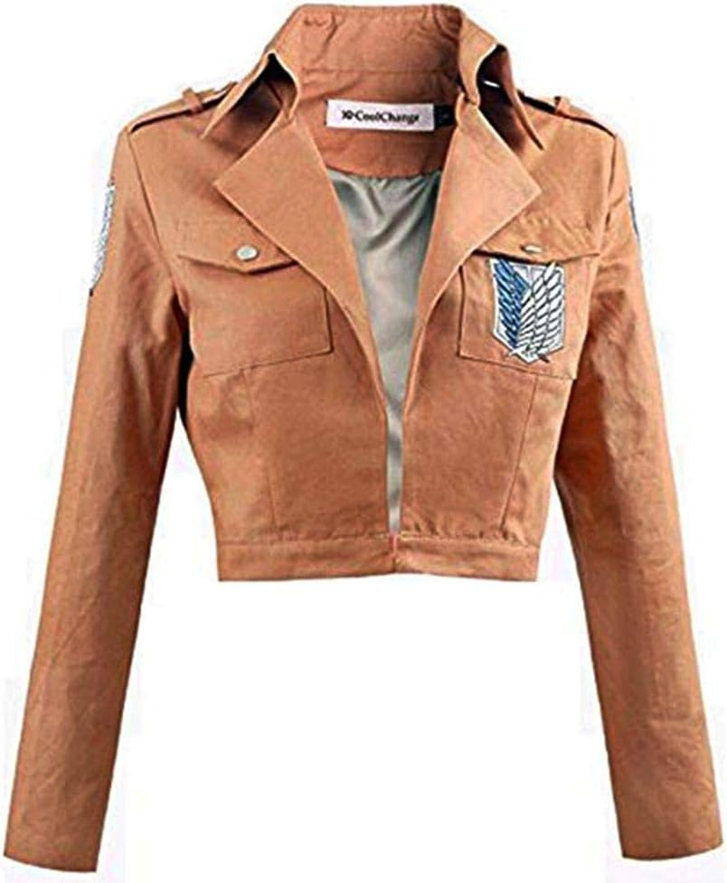 Shingeki no Kyojin Khaki Jacket Halloween Cosplay Costumes for Teens Women