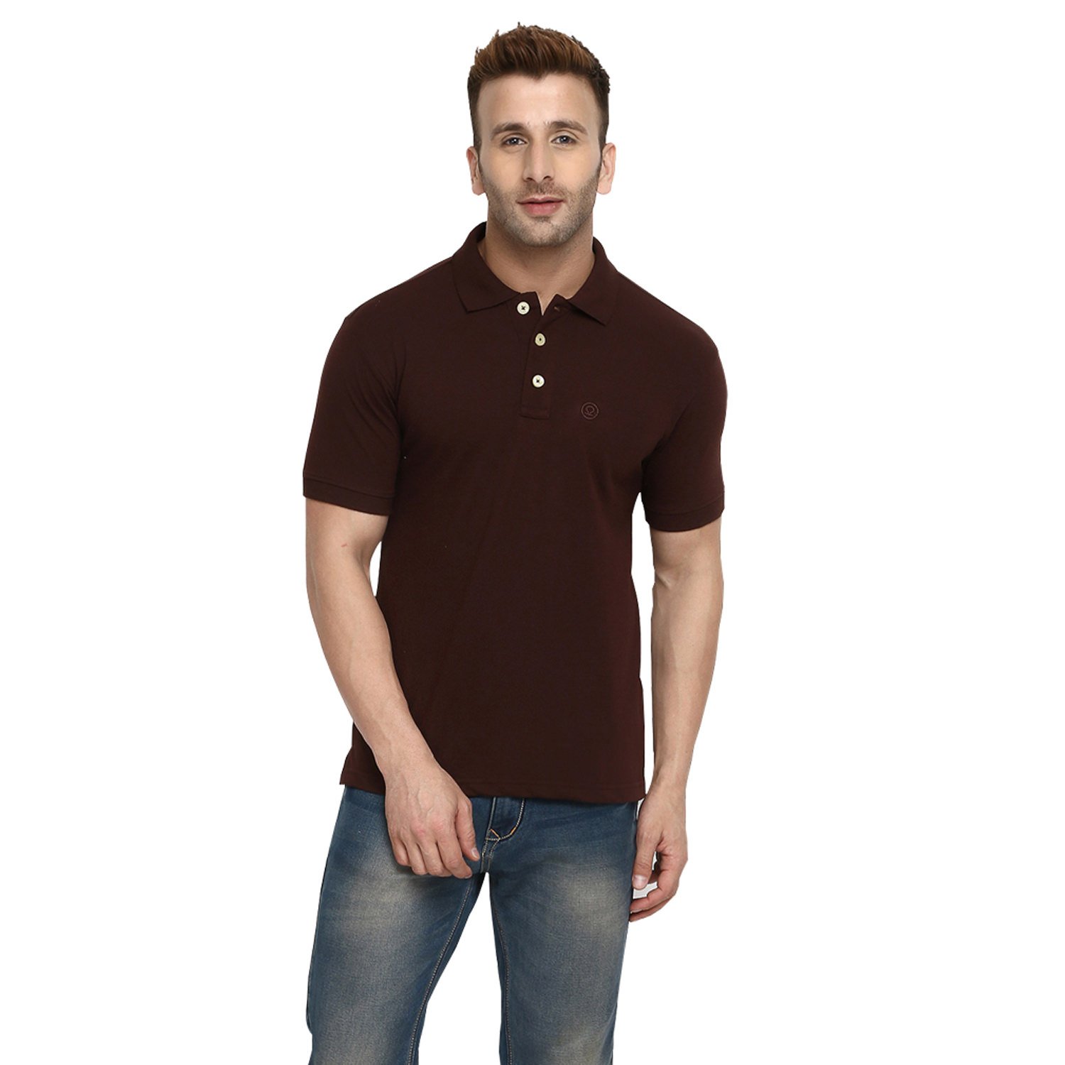 chkokko men's cotton half sleeve polo t-shirt