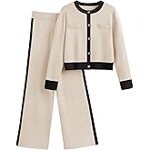 LILLUSORY Womens Lounge Sweater Sets 2 Piece Set Matching Cardigan Sweaters and Wide Leg Pants Fall Outfits 2026 Fashion