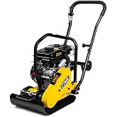 Stark USA 79cc Gas Plate Compactor, 2HP 2,000 lb Compaction Force, 17" x 11.8" Steel Plate, Soil Gravel Asphalt Paver Tamper for Driveways, Landscaping &amp; Construction