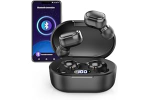 DAVEC Hearing Aids, Digital Rechargeable Hearing Aid for Seniors & Adults with Noise Cancelling, Invisible Personal Sound Hearing Amplifier with Bluetooth and Voice Prompt, Charging Case with LED Power