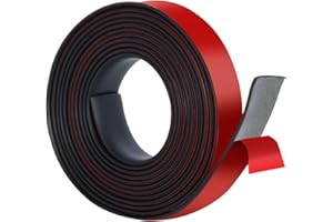 Storystore Rubber Strips Self Adhesive, 1" Wide x 1/16" Thick x 10" Long Neoprene Rubber Sheets, Rolls & Tape for DIY Gasket 
