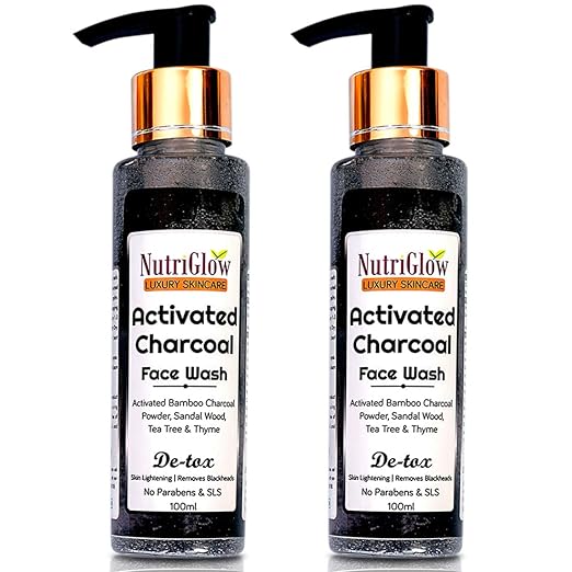 nutriglow charcoal face wash
