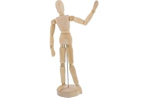 U.S. ART SUPPLY US Art Supply® Wood 8" Female - Artist Drawing Manikin Articulated Mannequin with Base and Flexible Body - Perfect for Drawing The Human Figure (8" Female)