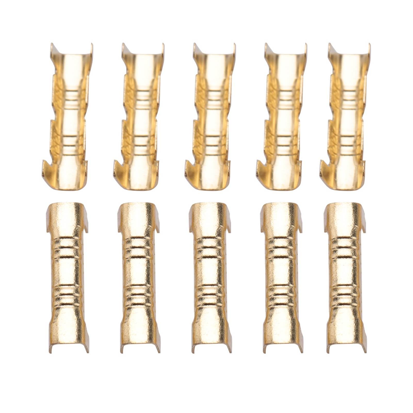 Oumefar 100pcs/set Quick Connect Wiring Terminal Docking Connector Compact Brass Crimp Terminal U Shape for Lines of 0 . 5 1 . 5m SquareFastening parts