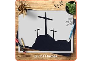 LIONX Crosses Stencil Template for Outdoor Yard Signs - Large 8.5 x 11 Inch - Durable Stencils for Painting on Wood & Walls, DIY Religious Art
