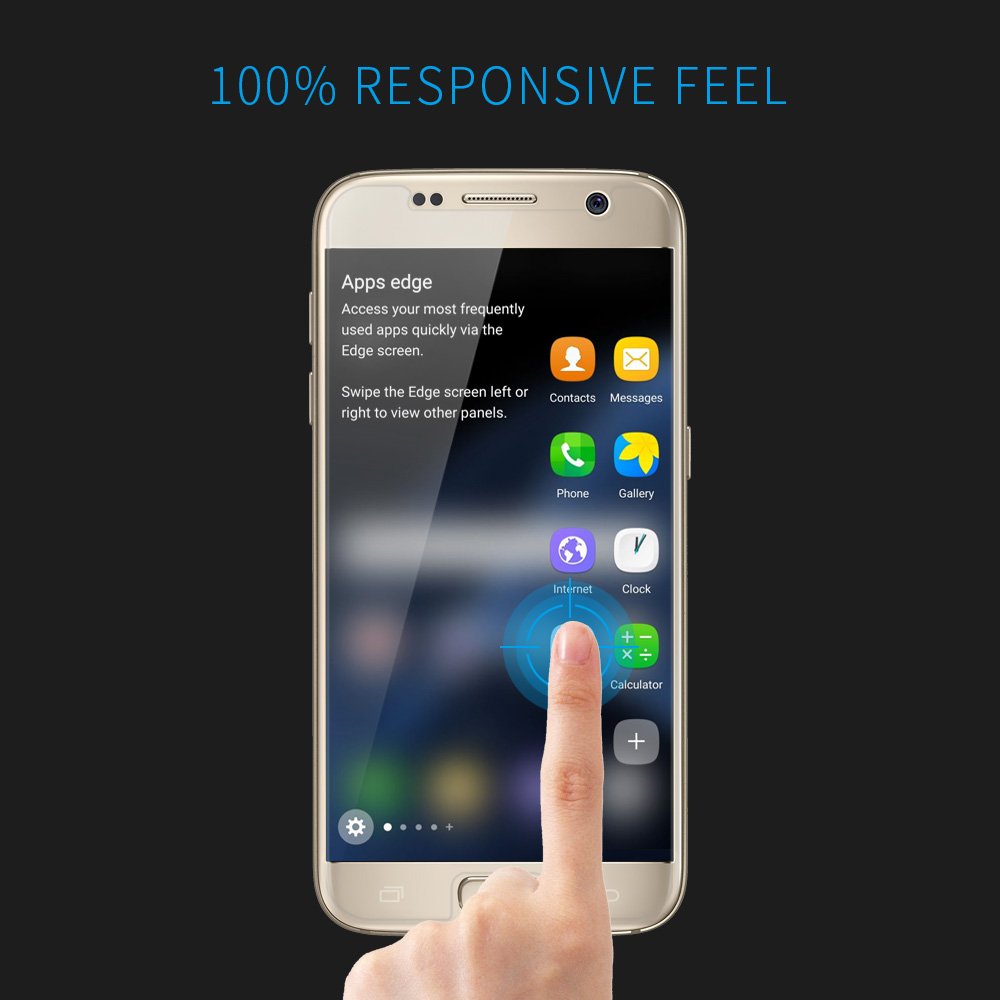 (3 Pack)ROADWI Samsung Galaxy S7 Screen Protector,HD Clear Premium Tempered Glass 2.5D Touch Compatible Transparent 9H Super Hardness HD Tempered Screen Anti-Scratch Bubble(3 Pack)