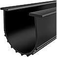 Garage Door Bottom Seal Kit with U-Shape Weather Stripping, Universal Professional Grade T-End Rubber Strip, 5/16" x 3 3/4" x 20 Feet (Black)