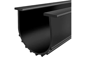 CLOUDBUYER Garage Door Bottom Seal Kit with U-Shape Weather Stripping, Universal Professional Grade T-End Rubber Strip, 5/16" x 3 3/4" x 20 Feet (Black)