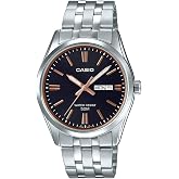 Casio MTP1335D-1A2V Men's Stainless Steel Black Dial Analog Day Date Dress Watch